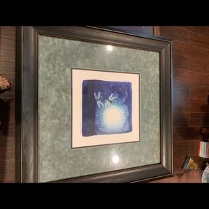 Painting of fire flies. Limited edition painting on silk by Lynn Rogers